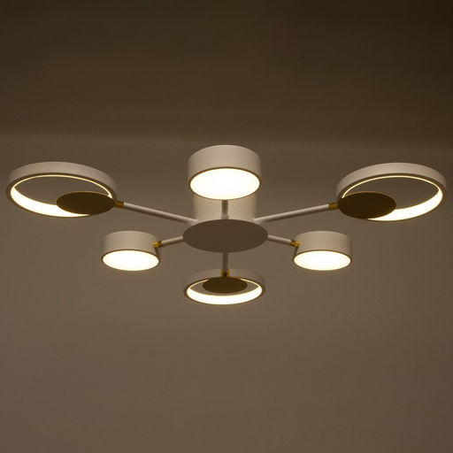 Люстра с ПДУ 2301/6WT LED 120 Вт 3000-6000К белый 75×75×8 см BayerLux