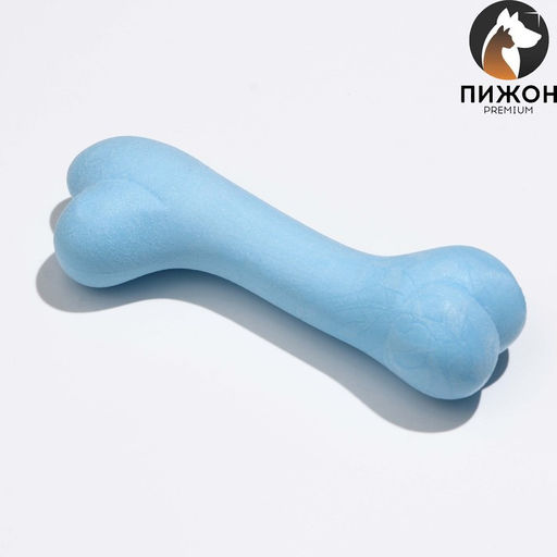 Игрушка плавающая Кость-волна Пижон Premium, вспененный TPR, 12,5 х 4 см, голубая