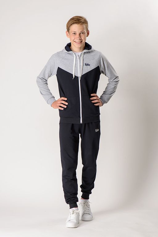 Спортивный костюм М-1120: Серый меланж / Тёмно-синий - Relay фото 3