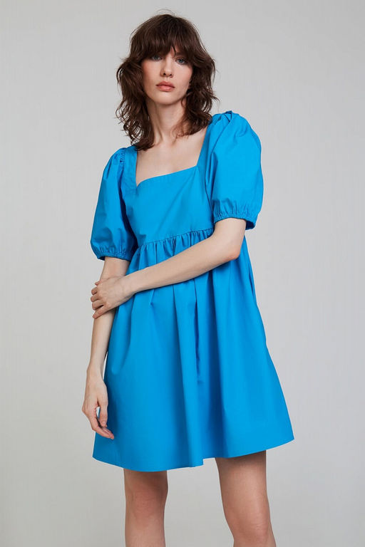 Синее платье с завязками - Incity фото 2