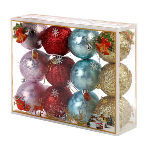 Елочные шары 12 штук 6 см / B-2623 /уп 66/ - Галеонтрейд фото 4