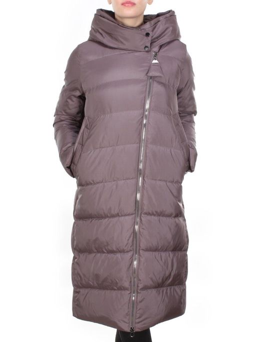2118 GRAY/PURPLE Пальто зимнее женское MELISACITI (200 гр. холлофайбера) - Fashion фото 2