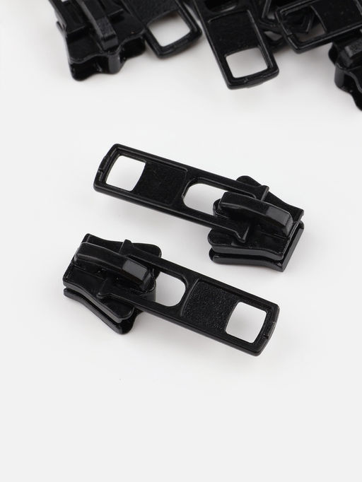 Бегунок для молнии «Трактор», №8, набор 10 шт., чёрный