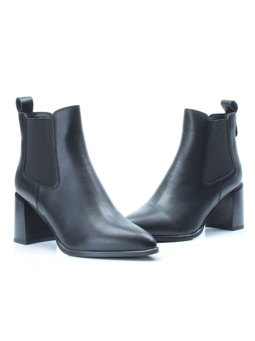 01-PCT169-1 BLACK Ботинки Челси демисезонные женские (натуральная кожа, байка) - Фабричный китай фото 11