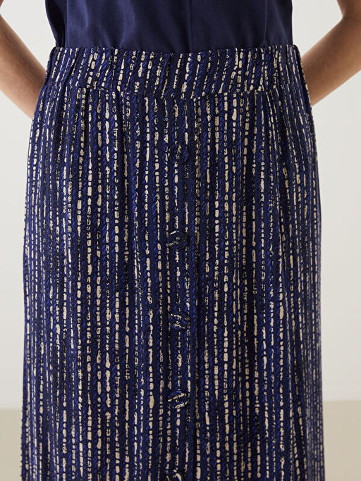 Beli Lastikli Desenli Kad?n Etek