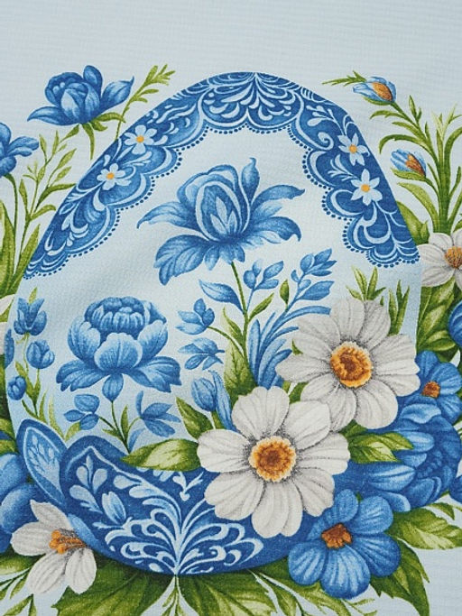 Вафельное полотно Пасхальные истории, ш.1.5м, хлопок-100%, 150гр/м.кв, раппорт 63см - Купава фото 3