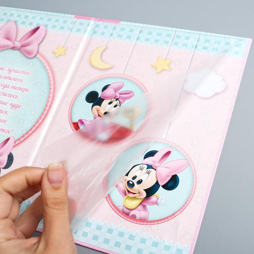 Свидетельство о рождении «Минни малышка», Минни Маус, размер файла 21×30 см Disney, новый формат свидетельства