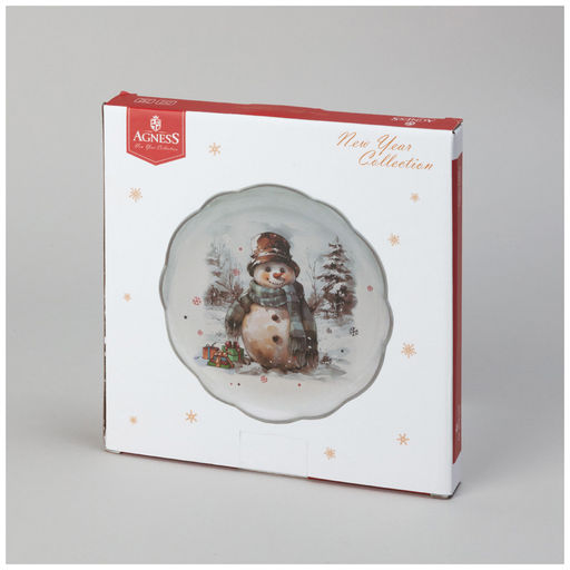 ТАРЕЛКА ЗАКУСОЧНАЯ AGNESS С НОВЫМ ГОДОМ! 20,3*2 СМ (КОР=16ШТ.)  фото 2