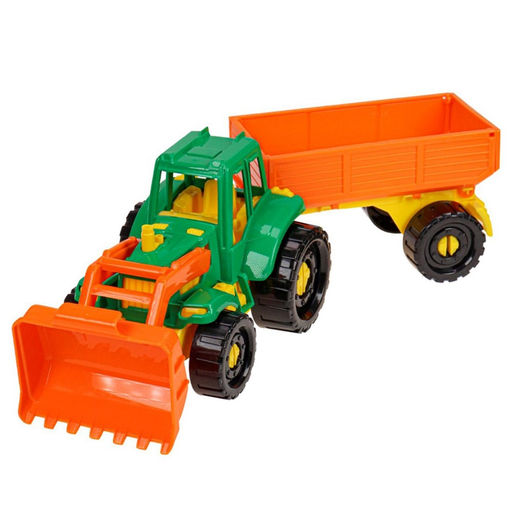 Трактор-бульдозер "Иван" с бортовым прицепом (И-2326) военный