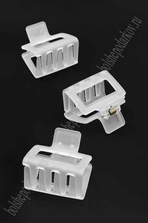 Крабики для волос матовые 5*4,5 см (10 шт) SF-7985, прозрачный