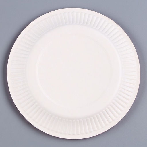 Цена за 10 шт. Тарелка одноразовая бумажная «Синий», однотонная