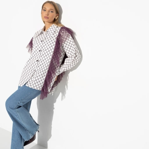 Рубашка с воланом из сетки Любопытный взгляд - Charutti фото 10