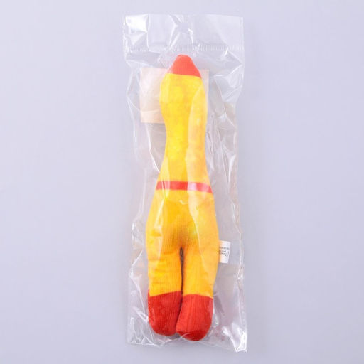 Игрушка для собак с пищалкой Курица из текстиля, 21 х 6,8 см - Пушистое счастье фото 5