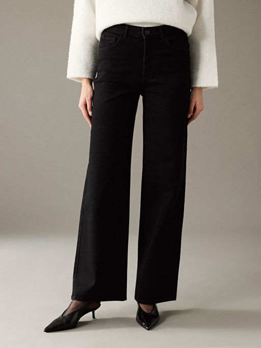 Wideleg Kad?n Jean Pantolon