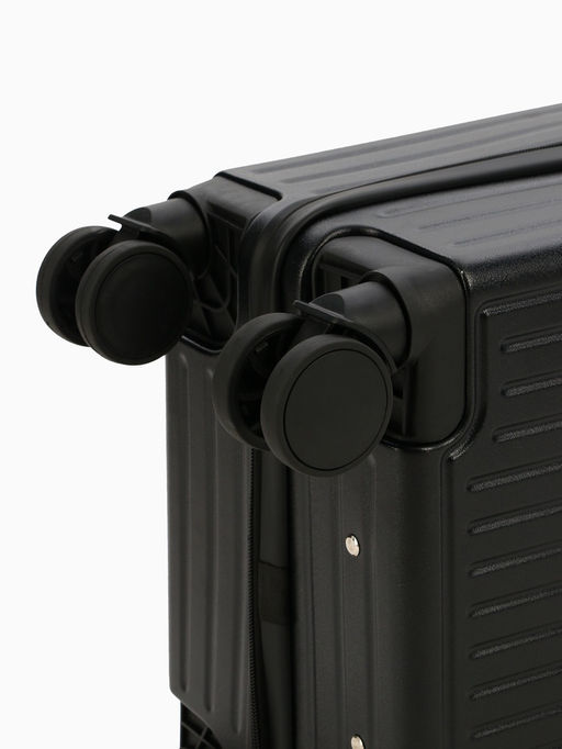 Чемодан на колёсах маленький 44 л (S), на молнии, кодовый замок, 4 колеса, чёрный