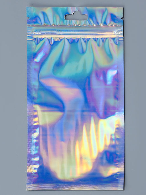 Цена за 50 шт. Пакет Zip - lock ПЭТ, иридисцентный, плоский, еврослот 9×16 см