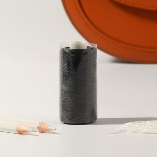 Цена за 2 шт. Нитки вощёные, плетёные, плоские, 150D/16, 0.8 мм, 50 ± 2 м, цвет чёрный