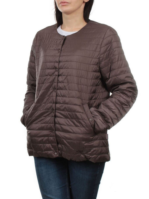 K-527 DK. BROWN Куртка демисезонная стеганая женская (70 гр. холлофайбер) - Fashion фото 5