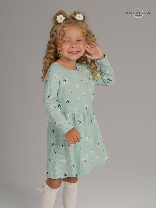 Платье Элла мятный букетик