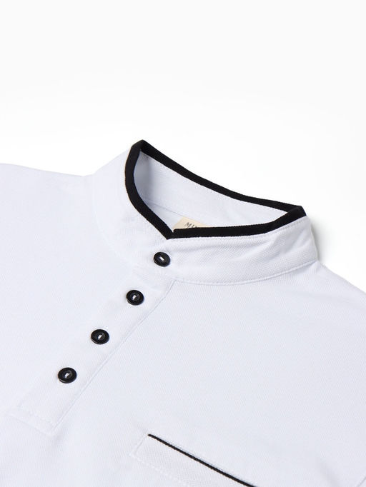 Лонгслив поло мужской MINAKU: Basic line MAN, размер 44, белый