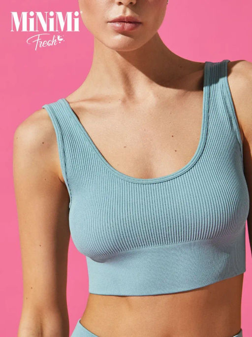 Mi 1141AS Fresh Майка Кроп Топ (кашкорсе), PA - nebbia - Minimi фото 3