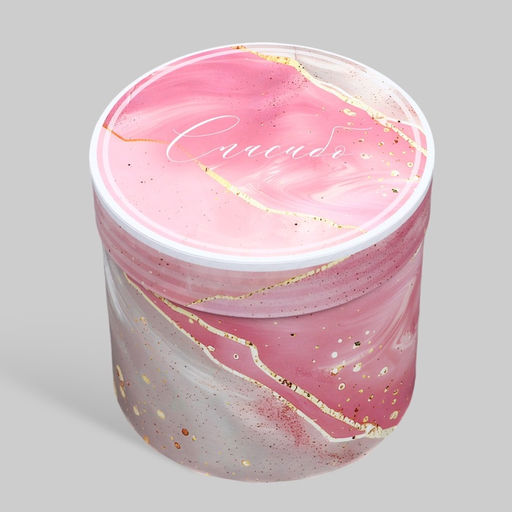 Набор шляпных коробок для цветов 4 в 1, упаковка подарочная, «Мрамор», 20×17.5 - 16×14 см