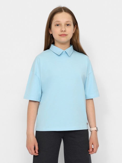 CRB wear/CWJG 63605-43 Джемпер для девочки,голубой/Ex.Cherubino