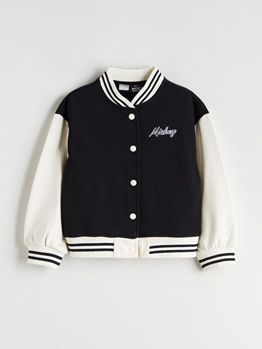 Mickey Mouse Bask?l? K?z ?ocuk Kolej Ceket