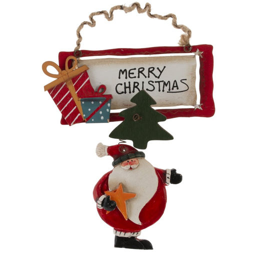 Изделие декоративное подвесное "Дед Мороз", L12 W1 H22 см, 4в.