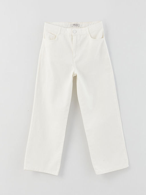 Basic Geni? Pa?a Gabardin K?z ?ocuk Pantolon
