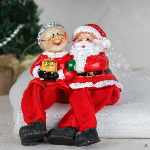 Фигурка Бабушка и Дедушка мороз, висячие ножки / CHR243 /уп 96/Новый год - Галеонтрейд фото 2