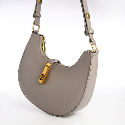 Сумка женская багет TEXTURA на молнии, 24×6×14 см, серая