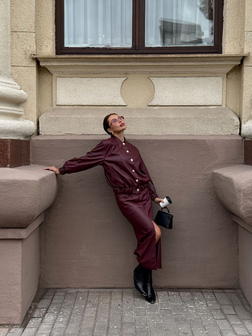 Юбка AURA 5076-164 бургунди