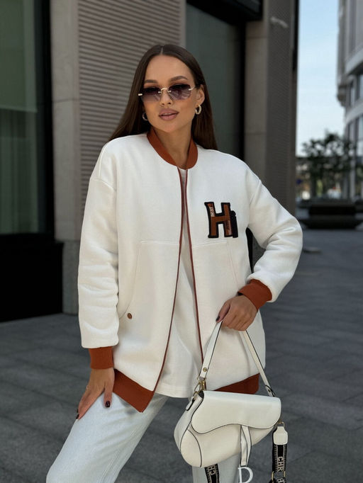 Бомбер DilanaVIP 2068 белый - Dilana vip фото 2