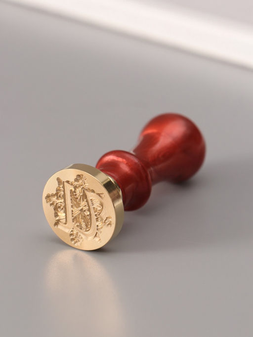 Печать для сургуча с пластиковой ручкой «Буква U на вензеле», 2.5×2.5×6.3 см