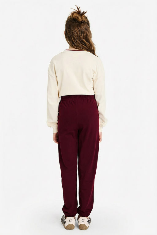 %100 Pamuk Jogger F_t Penye Pantolon K_z _ocuk - Defacto фото 3