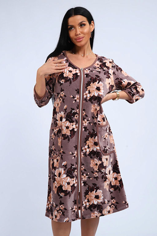 Халат велюровый на молнии (941-6) - Плиона фото 180