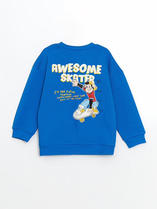 Nostaljik Maymun Bask?l? Erkek ?ocuk Sweatshirt