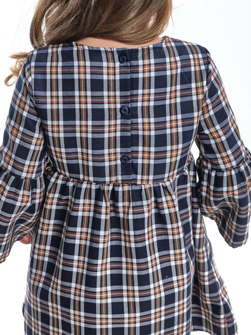 Платье для девочки клетка нарядная детская одежда малышам UD 7879 клетка - Mini maxi фото 4