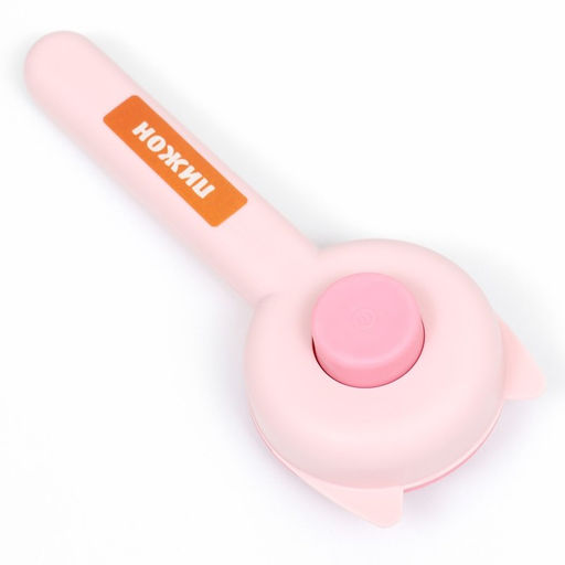 Пуходёрка пластиковая Кошка с функцией самоочистки, 8,5 х 20 см, розовая - Пижон фото 2