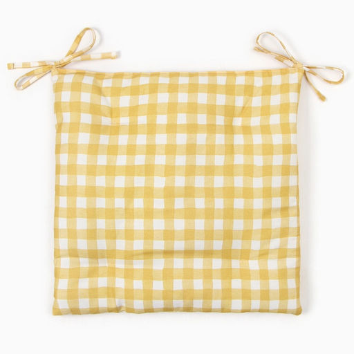 Цена за 2 шт. Подушка на стул «Этель» Sunbeam, 42×42 см, жёлтая