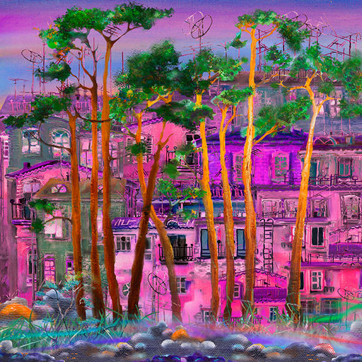 Большой, красивый двусторонний платок с рисунком в стиле арт-декои необычной текстурой ткани - Tantino фото 2