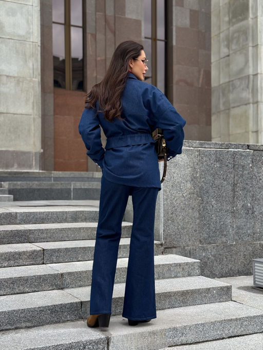 Жакет AURA 1142-164 темно-синий деним