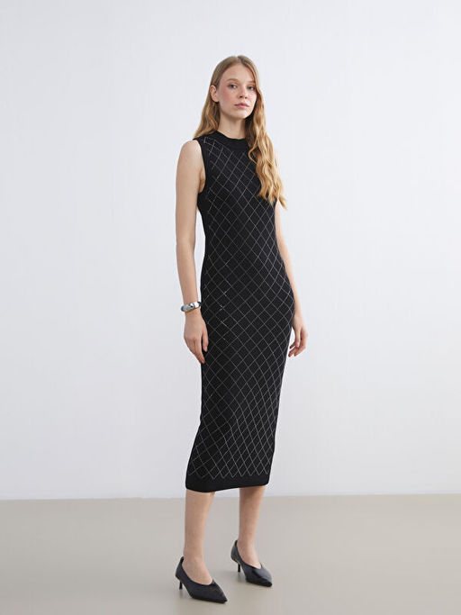 Dik Yaka Ta?l? Elbise