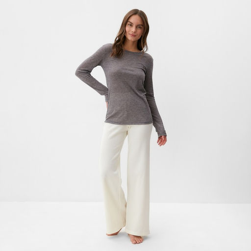 Лонгслив женский KAFTAN: Basic line, серо-фиолетовый, размер 48-50