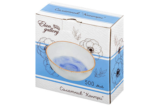 Салатник 14*14*5,5 см 500 мл Кантри небесно-голубой - Elan gallery фото 11