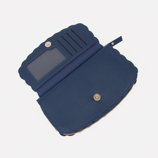 Кошелёк на молнии, цвет синий - Simaland фото 3