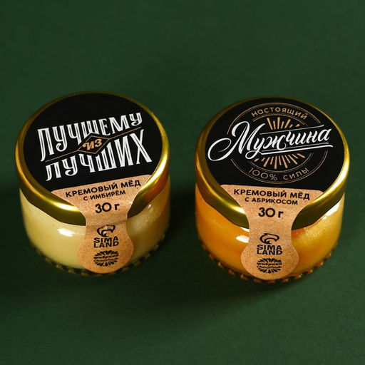 Набор Больших побед: чай чёрный с травами 50 г., кружка 300 мл., крем-мёд с имбирём и абрикосом 60 г (2 шт. х 30 г). - Фабрика счастья фото 3