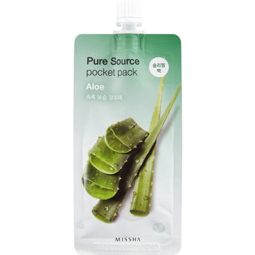 MISSHA Pure Source Pocket pack Маска кремовая ночная с экстрактом алоэ 10 мл, 1 шт  фото 2