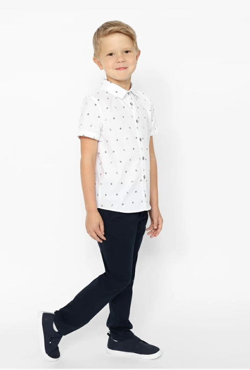 CRB wear/CWKB 63277-20 Рубашка для мальчика,белый/Ex.Cherubino  фото 4
